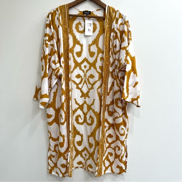 Evereve Tolani Gold Shara Wrap Kimono/Bathing Suit Cover One Size - Picture 11 of 15